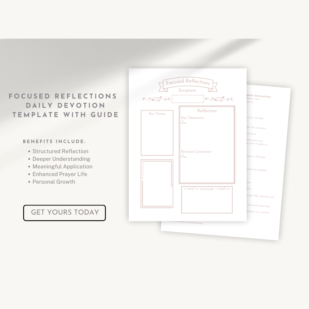 Focused Reflections Daily Devotional Template