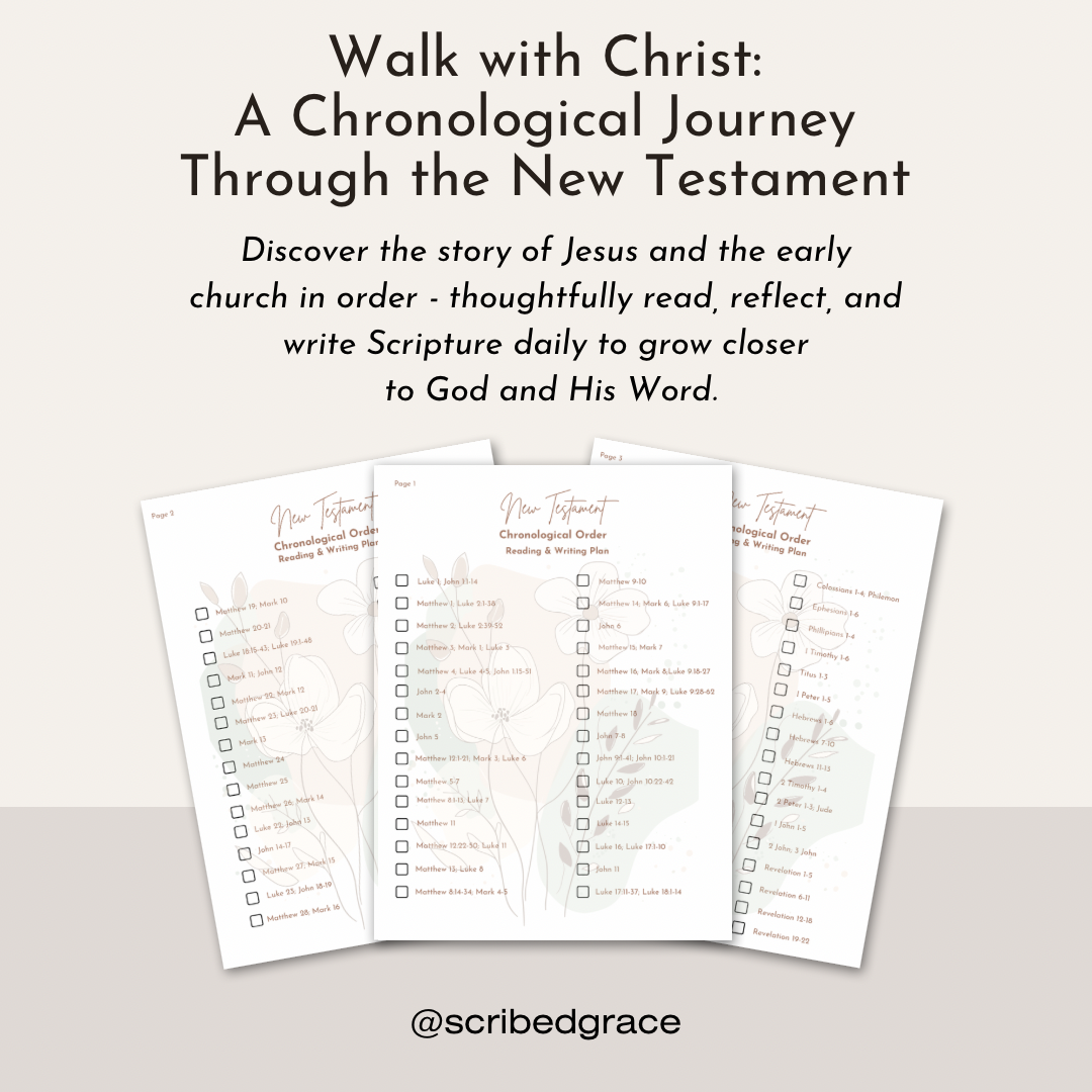New Testament Chronological Reading and Writing Plan