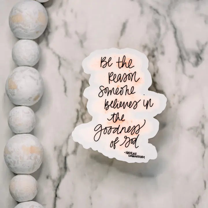 Goodness of God Christian Clear, Vinyl Sticker 3"x3"