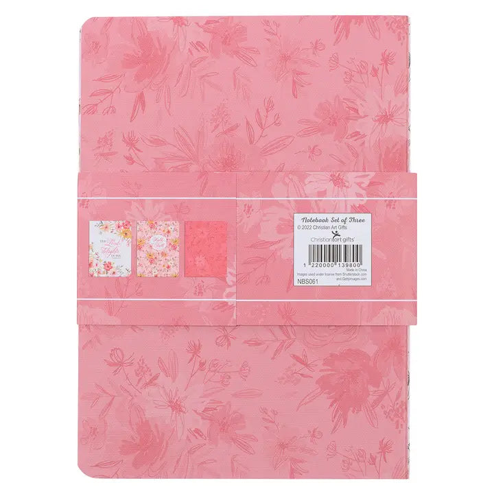 Walk by Faith 3 Piece Floral Notebook Set