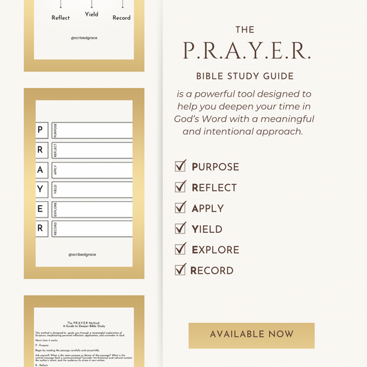 The P.R.A.Y.E.R. Method: A Guide to Deeper Bible Study Template