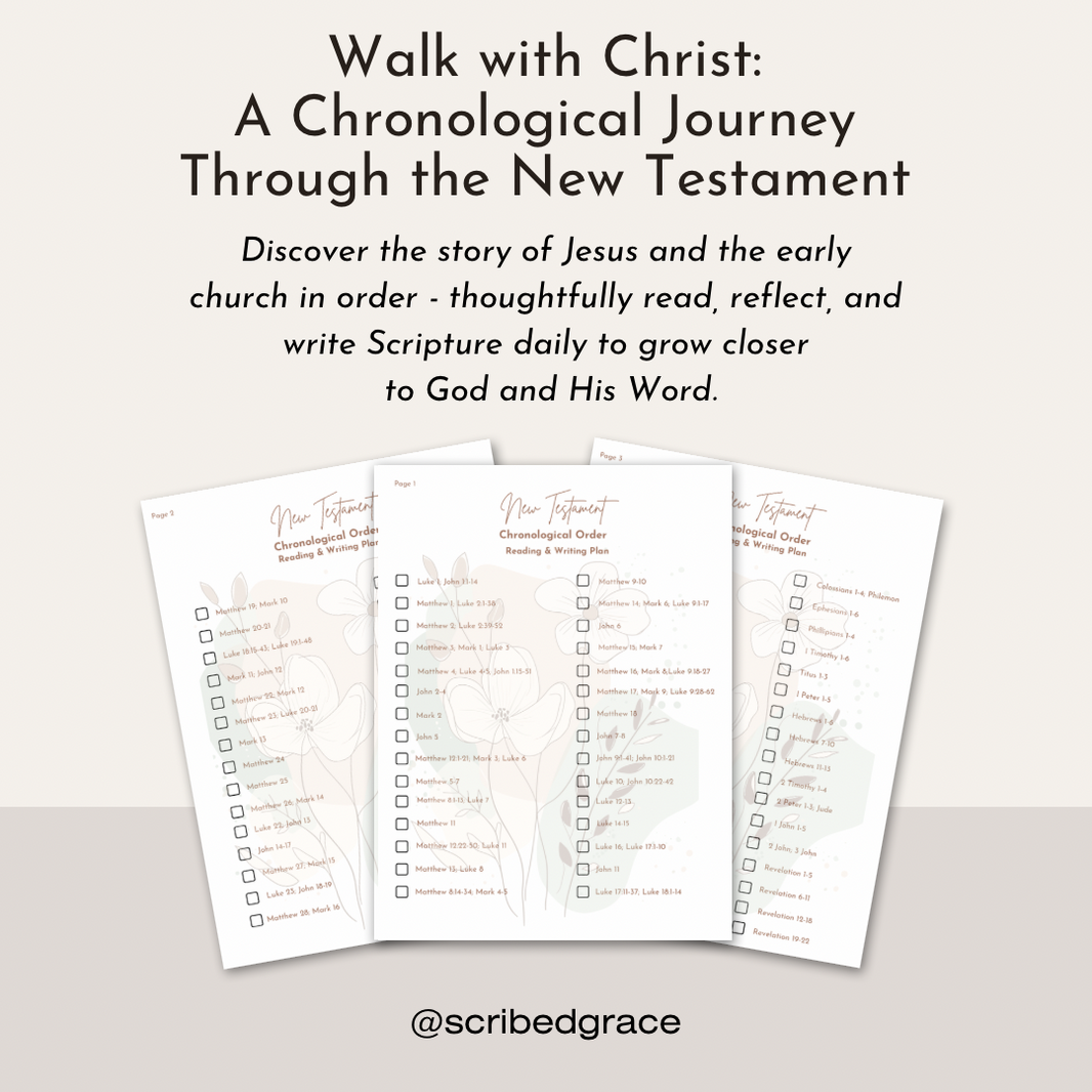 Scripture Reading and Writing Plans – Scribed Grace