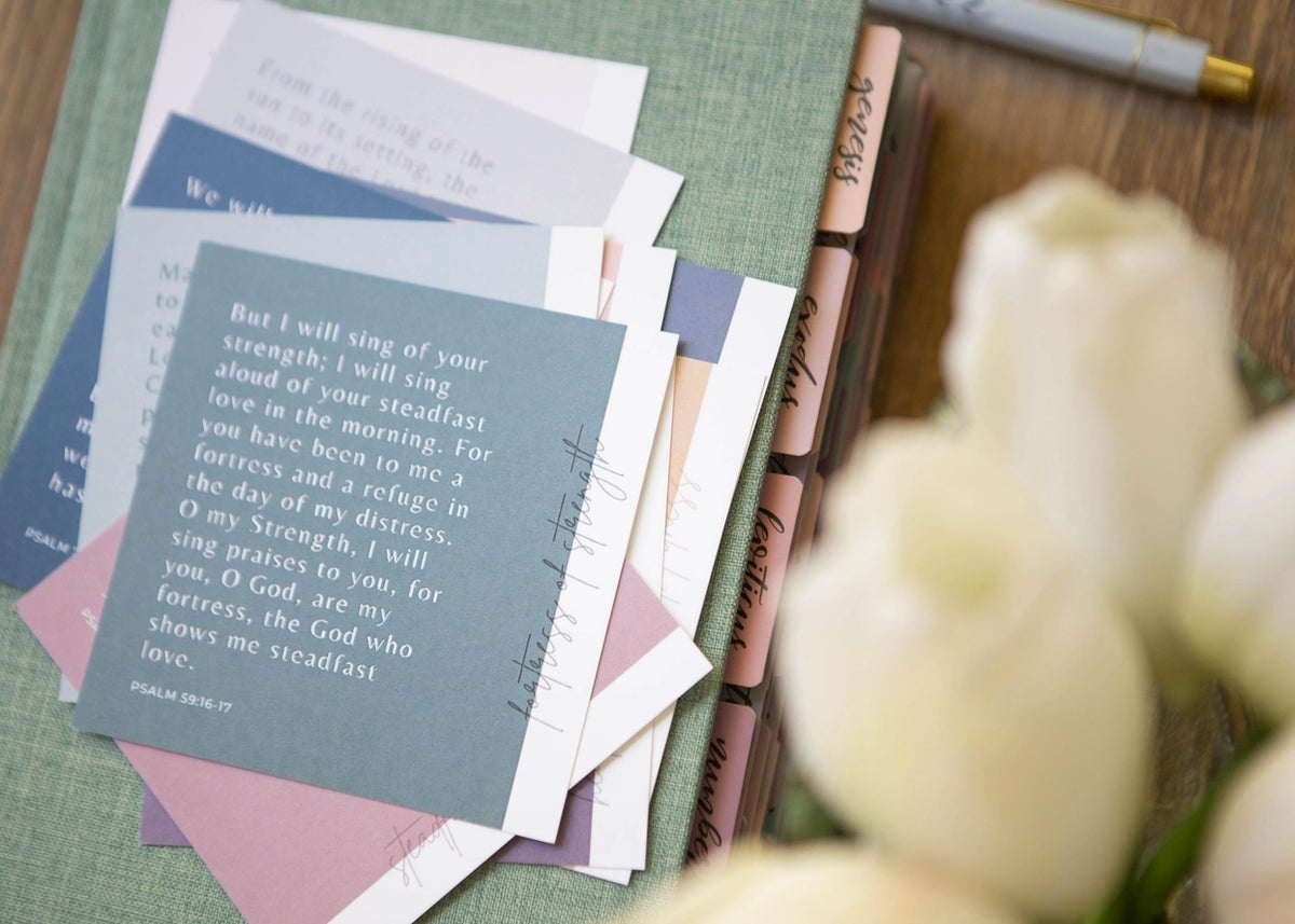 Praise Cards Example Praise Scripture Cards l Verse Cards – Scribed Grace